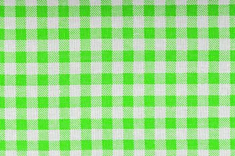 Green and white checkered, pattern, design, cotton fabric for sewing, textu.. Stock Photos