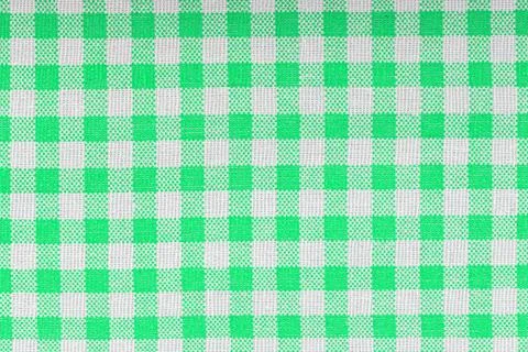 Green and white checkered, pattern, design, cotton fabric for sewing, textu.. Stock Photos