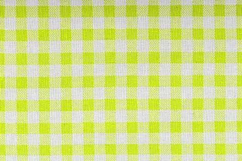 Green and white checkered, pattern, design, cotton fabric for sewing, textu.. Stock Photos