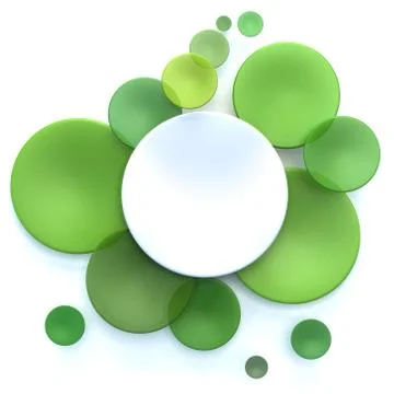 Green and white circle background Stock Illustration