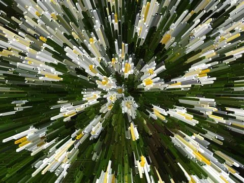 Green and white explosion Stock Illustration