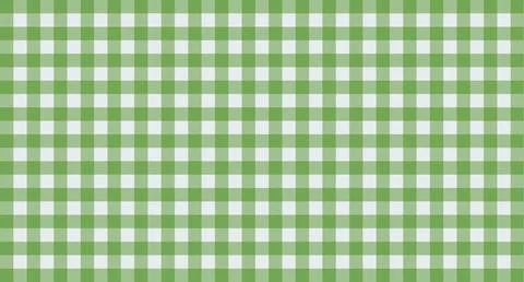 Green and White Gingham Check Pattern Stock Illustration