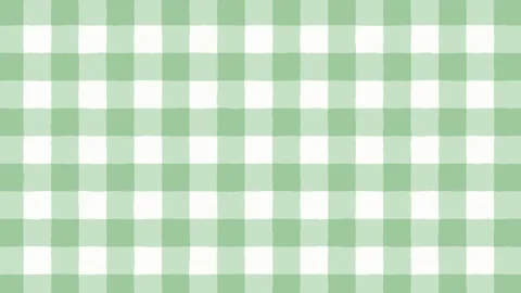Green and White Gingham Pattern Background - Checkered Fabric Texture Video stock 311425840