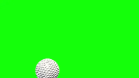 Green and White Golf and Ball and Screen Green Screen 스톡 동영상 339334665