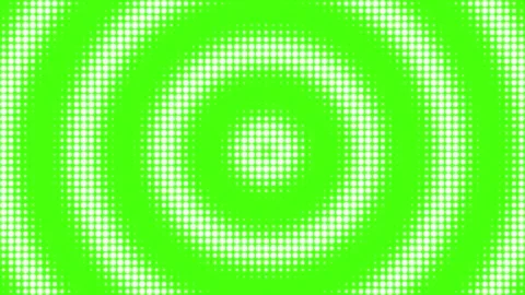 Green and white halftone pattern background with concentric circles 動画素材 346136722