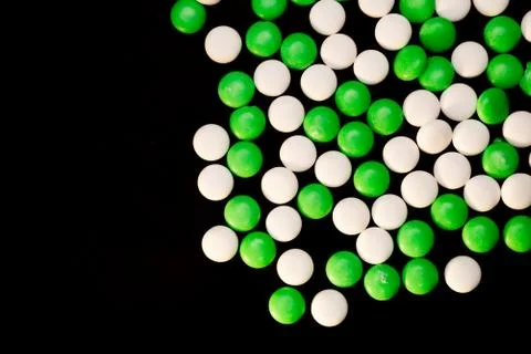 Green and white mints Stock Photos