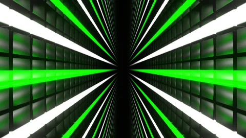 Green and White Neon Side Walls Background VJ Loop in 4K Stock Footage 344577655