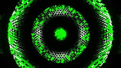 Green and White Random Shapes Waves Background VJ Loop in 4K Video stock 330726481