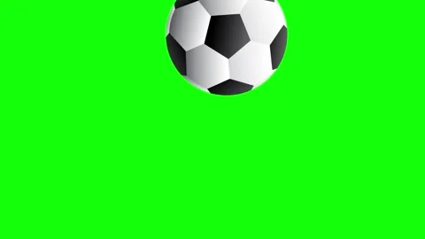 Green and White Soccer and Ball and Screen Green Screen Video stock 339442829