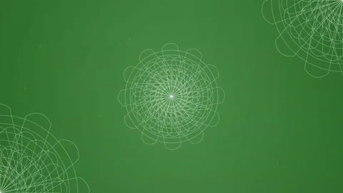 Green and White Star and Circle on Green Screen Background Horizontal 16:9 Stock-Footage 339329837