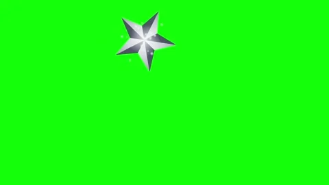 Green and White Star and Screen on Green Screen Background Horizontal 16:9 Video stock 339330933