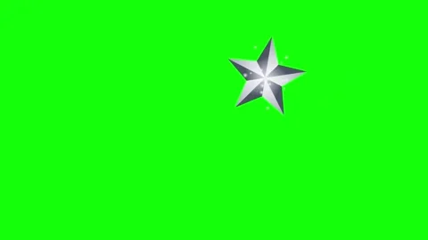 Green and White Star and Screen on Green Screen Background Horizontal 16:9 Stock Footage 339330948