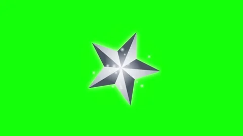 Green and White Star and Screen on Green Screen Background Horizontal 16:9 스톡 동영상 339330950