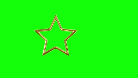 Green and White Star and Screen on Green Screen Background Horizontal 16:9 Stock Footage 339348980