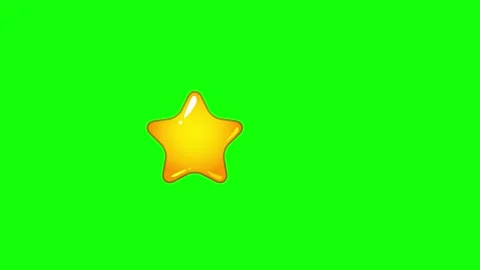 Green and White Star and Screen on Green Screen Background Horizontal 16:9 Stock Footage 339445053