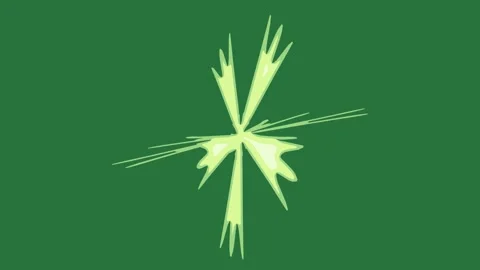 Green and White Star on Green Screen Background Vidéo 338044366