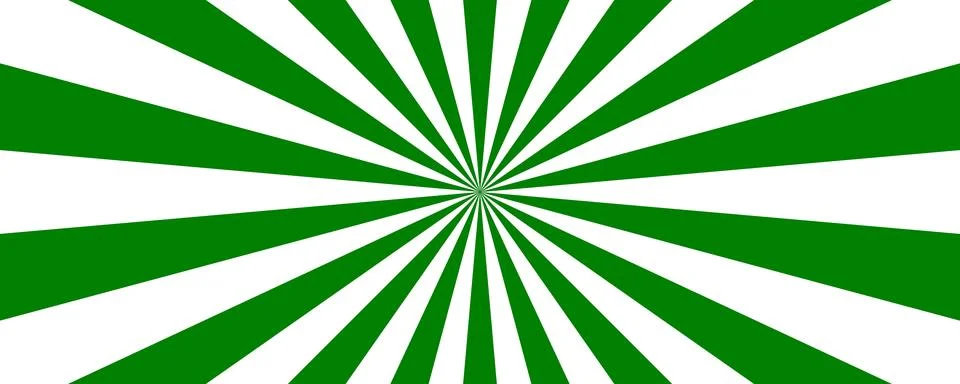 Green and white sunburst pattern, Radial rays background, Nature inspired bur 스톡 일러스트
