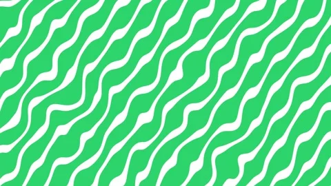 Green and white wavy pattern background geometric design 4K seamless loop Video stock 300471163