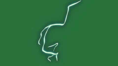Green and White White Line Middle on Green Screen Background Horizontal 169 Stock Footage 338022089
