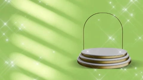 Green and Yellow Abstract with shadow Cosmetic Product Background Stock Footage 283182649