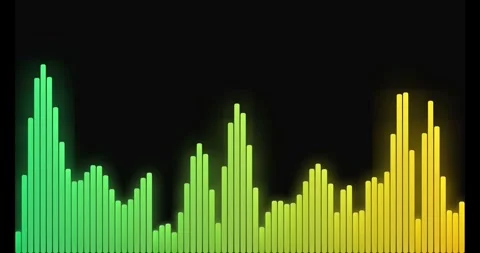 Green and Yellow Digital Audio Equalizer Stock Footage 327635528