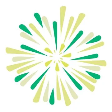 Green and yellow firework exploding in a festive display 스톡 일러스트
