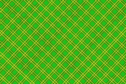 Green and yellow geometric pattern with diamond shapes Stock Illustration