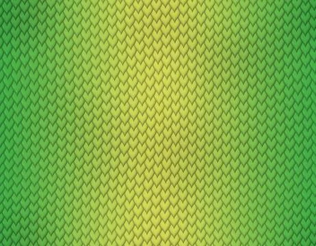Green and yellow gradient snake skin pattern, short sharp scale Illustrazione stock