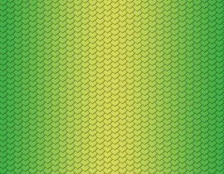 Green and yellow gradient snake skin pattern, heart shape scale Stock Illustration