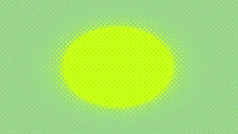 Green and yellow halftone pattern expanding and fading on a green background Video stock 310090846