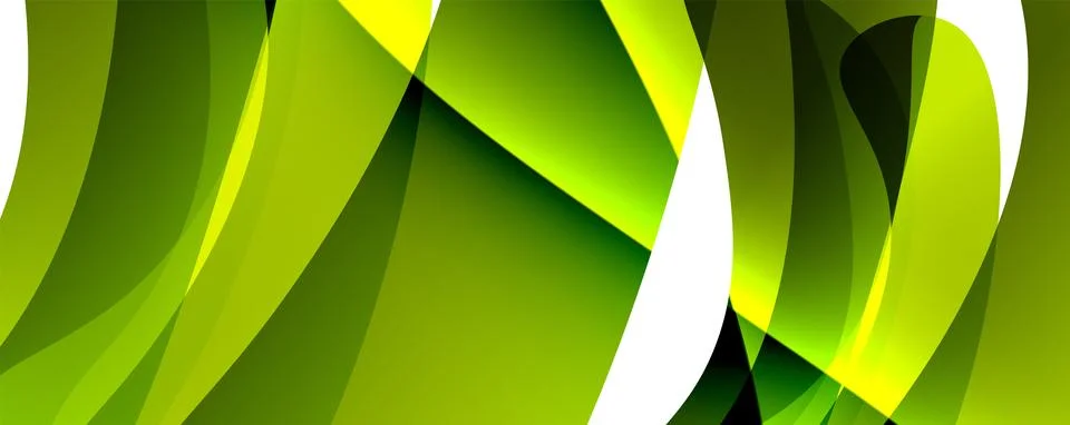 Green and yellow leaf pattern on grass plant macro photography Illustrazione stock