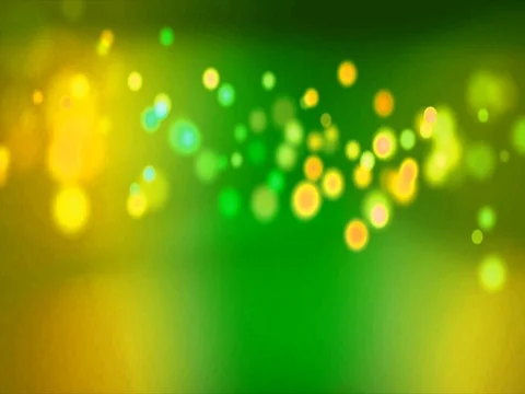 Green and Yellow Light Particles Stock Footage 73618011