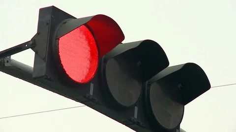 Green and yellow lights close-up. Blinking light against sky background Stock Footage 83545799