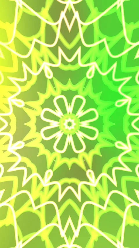 Green and Yellow Psychedelic Visuals with Hypnotic Video stock 337152266