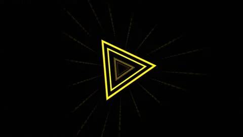 Green and Yellow Strobe Light In Triangular Futuristic Tunnel Background VJ  Stock Footage 308534103