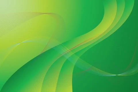 Green and yellow wave abstract Stock Illustration