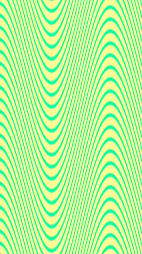 Green and Yellow Zigzag Wave Lines Optical Motion Loop Background Video stock 345649661