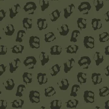 Green Animal Leopard Seamless Pattern Background Stock Illustration