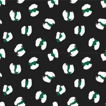 Green Animal Leopard Seamless Pattern Background Stock Illustration