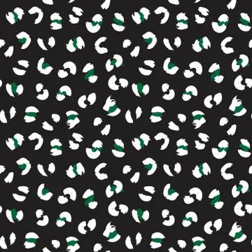Green Animal Leopard Seamless Pattern Background 스톡 일러스트