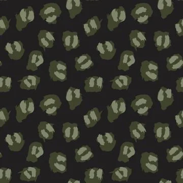 Green Animal Leopard Seamless Pattern Background Stock Illustration