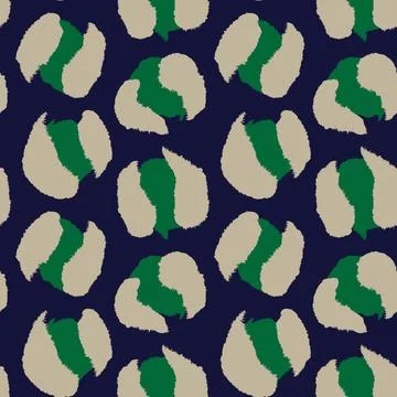 Green Animal Leopard Seamless Pattern Background Stock Illustration