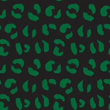 Green Animal Leopard Seamless Pattern Background 库存插图