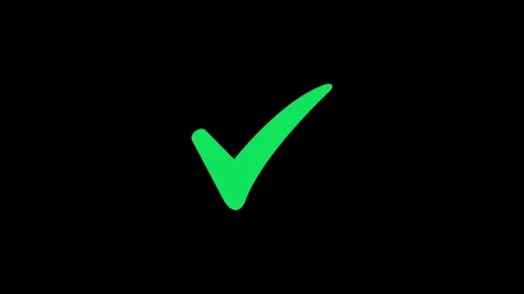 Green animated check mark icon motion graphics Stock Footage 330498389