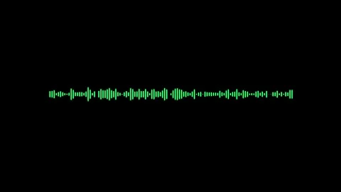 Green animated digital audio waveform on black background for music productio 動画素材 331528969