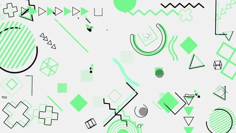 Green Animated Geometric Backgrounds 03 Stock Footage 203519165