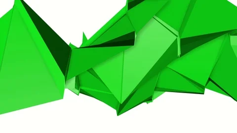Green animated low poly background. 3d rendering Video stock 100408359