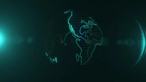 Green animation of the globe. 스톡 동영상 293472453