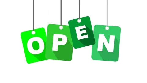 Green animation open Stock Footage 100998194