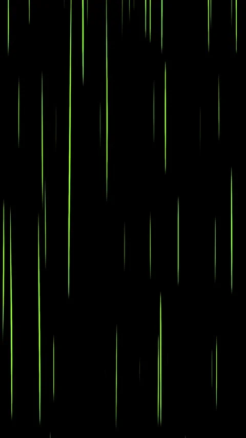 Green Anime Speed Lines Falling Vertically Like Rain, vertical format Stock Footage 340144992